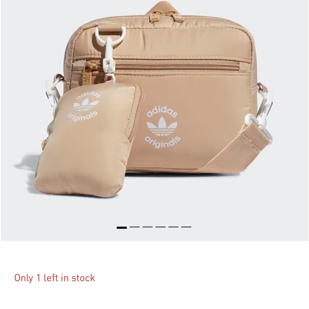 New adidas puffer nylon crossbody.